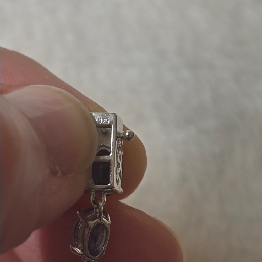 Genuine Iolite Tennis Bracelet 925 Sterling Silver 7.10 CTW - Picture 7 of 7